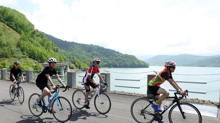 忠別ダムとサイクリング